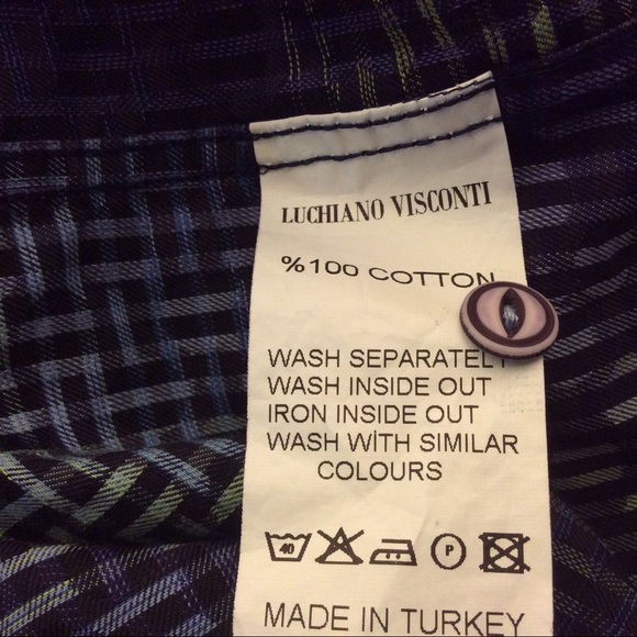 Luchiano Visconti Mens geometric long sleeve shirt size XL - Picture 8 of 10
